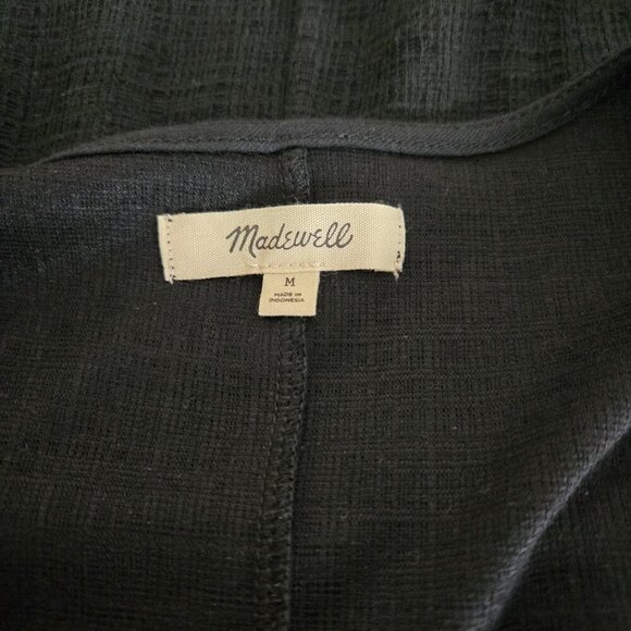 Madewell Black Faux Wrap Mini Dress M Medium NWOT - Picture 7 of 8